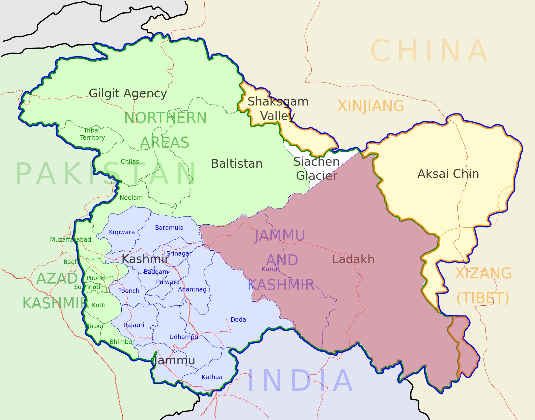 ladakh tourism map